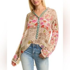 Johnny Was Floral Patchwork Blouse (as is) - size medium